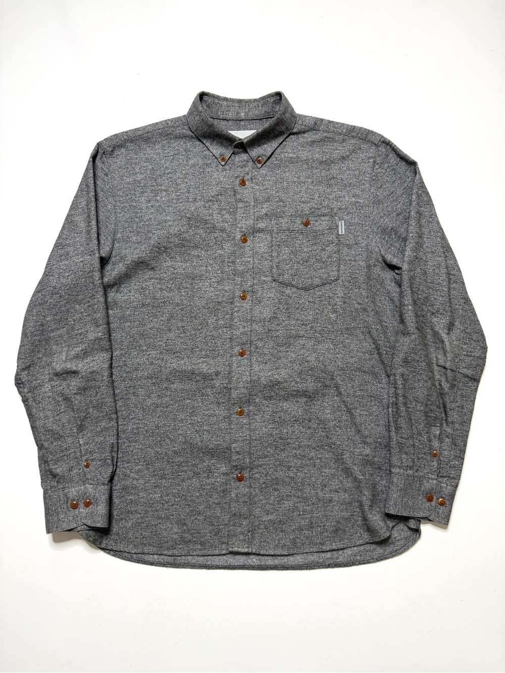 Carhartt WIP L/S Cram Long Sleeve Buttonup Shirt Mens Large Heather Gray